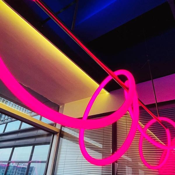 Φ 18 мм Силиконовый неоновый полоса 24V CRI90 9,6W/M 360° Гибкий круглый неоновый свет