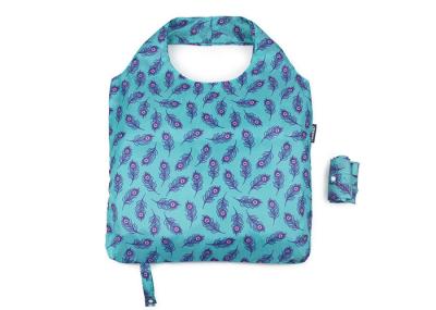 Blue Leaf 190T Reusable Polyester Bags Poly Tote Bags Personalized