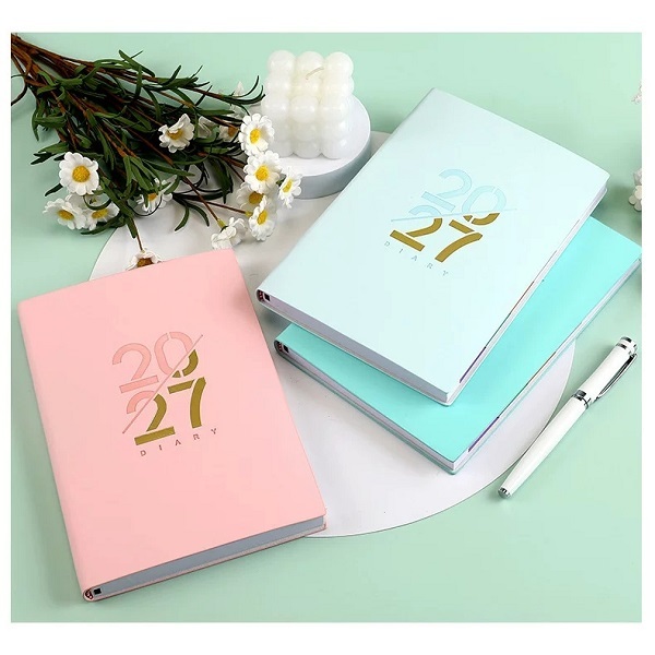 Flexible Soft Cover Daily Planner Diary Notebook With Ribbon Bookmark