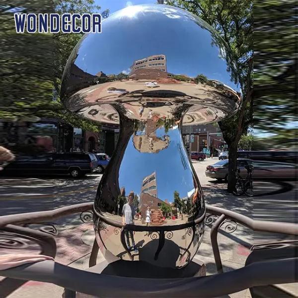 Украшение скульптуры 80cm гриба металла нержавеющей стали на открытом воздухе