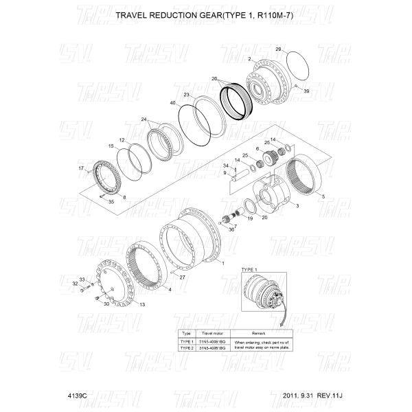 Black GM35VL Excavator Spline Hydraulic Pump Couplings XKAH-00022