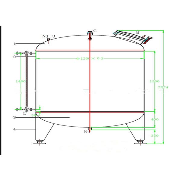 Jacketed Stainless Steel Mixing Tanks Single Wall Double Wall For Painting Industrial