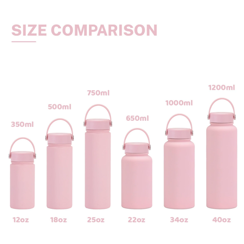 New Stainless Steel Sports Water Bottle Large-capacity 1L American Wide-mouth Insulated Flask Portable Outdoor Customized Water Cup