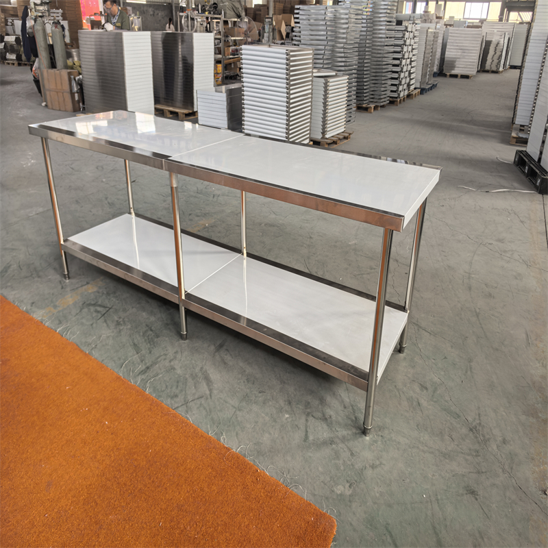 Customizable Size Corrosion Resistant Heavy-Duty Stainless Steel Workbench for Commercial Kitchen