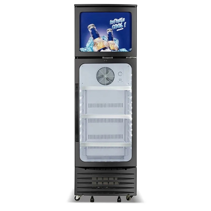 Hihg Quality Fridge Vertical Upright Showcase Glass Door Beverage Cooler for Beer and Drinks Scd-270