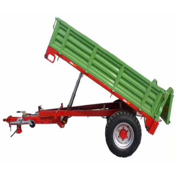 Высококачественный сельскохозяйственный тракторный трейлер с двумя колесами Трехточечный трейлер сельскохозяйственный трактор Гидравлический наклонный трейлер
