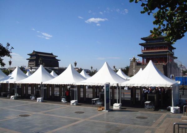 Double PVC Fabric Glass Wall Pagoda Party Tent Aluminum Structure Material