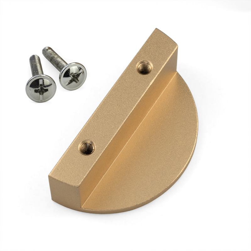 OEM Drawer Door Gold Half Moon Pull Handles Kitchen Cabinet Knobs Furniture Door Knob for Dresser Cupboard Wardrobe Hardware