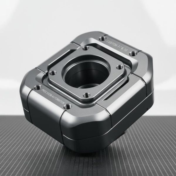 Custom 7075-T6 Aluminum Robotic Arm Joint Housing with 5-Axis CNC Machining and Hard Anodizing for Precision Automation