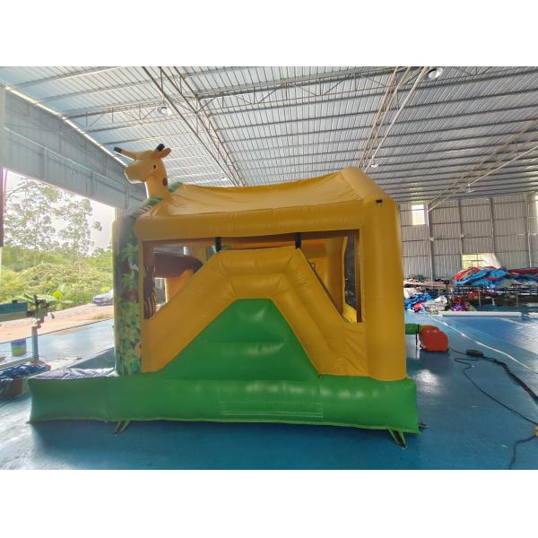 Маленький крытый скачок дом полная печать Жирафы Мультфильм Парк животных Замок с Сильде Комбо