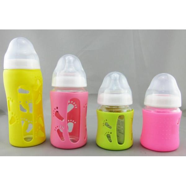 Heat Resistant Footprint Stars Design Silicone Feeding Bottle Cover Silicone Cup Lid For Glass Accessories