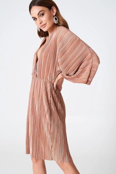 Women 2018 Trendy Summer Pleated Kimono Dress for summer