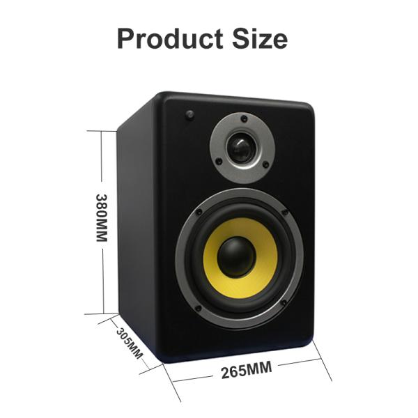 E808 Active Studio Monitor 80W Wooden Cabinet Speaker