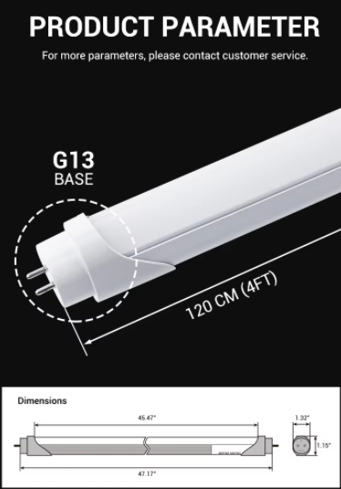 4FT High Lumens Indoor Aluminum Alloy Led Tubes Lights T8 Led Tube 120cm 15W 18W 22W Type A+B led ligh