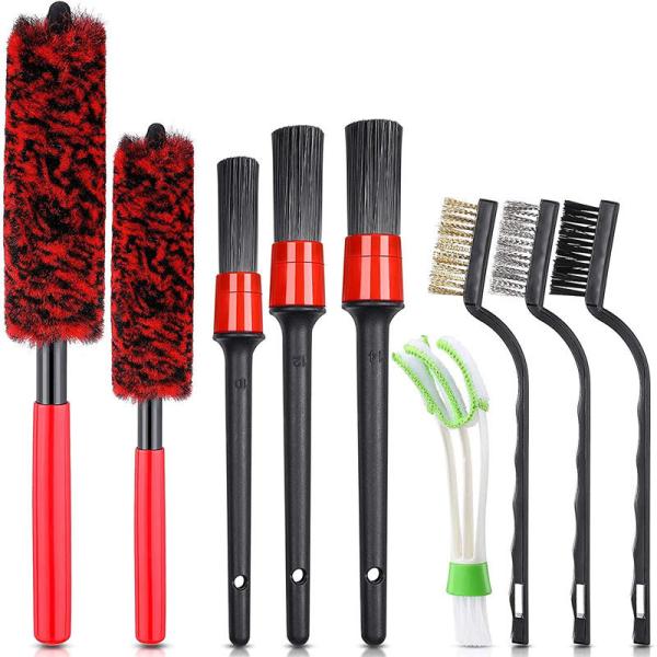 Coral Fleece Car Detailing Brush Auto Upholstery Brush For Dashboard AC Cleaning