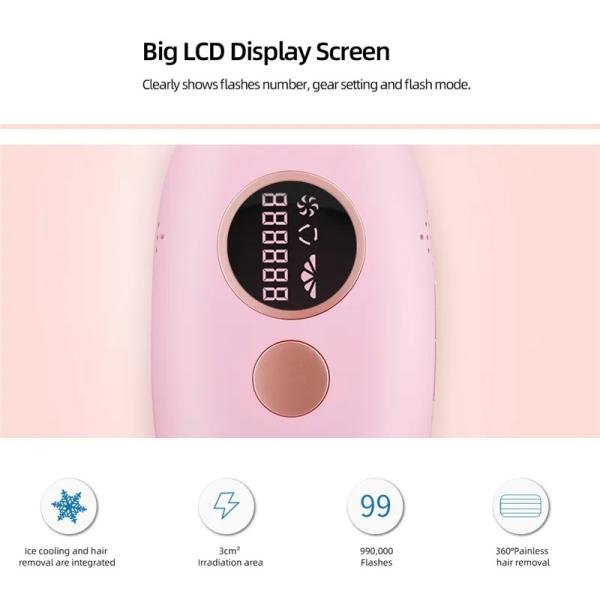 Машины удаления Epilator волос лазера IPL ЛЬДА прибор перевозчика волос КРУТОЙ постоянный безболезненный для лицевого тела дома