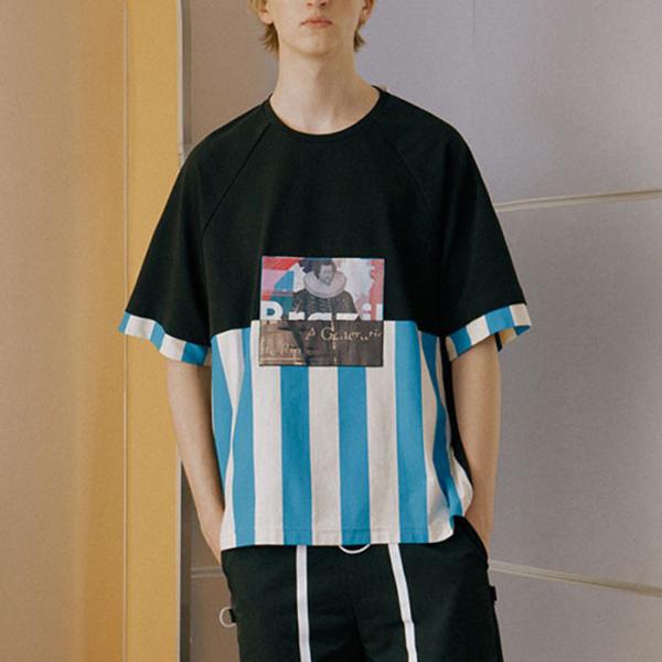 Custom Summer Casual Stripped Cool Shirts For Boys Round Neck XS-XXXXXL