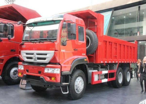 30 - 40 de 6X4 LHD toneladas de caminhão basculante do caminhão basculante com o cilindro 10-25CBM hidráulico de levantamento dianteiro