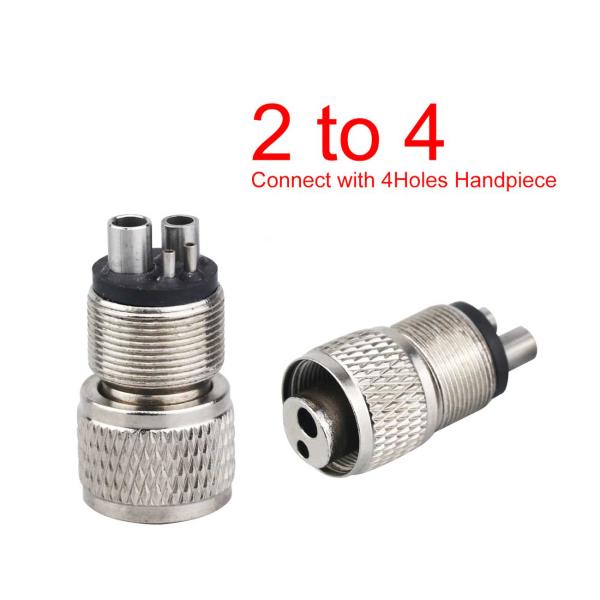 4 Holes 2 Holes Handpiece Connector Dental Accessories Stainless Steel