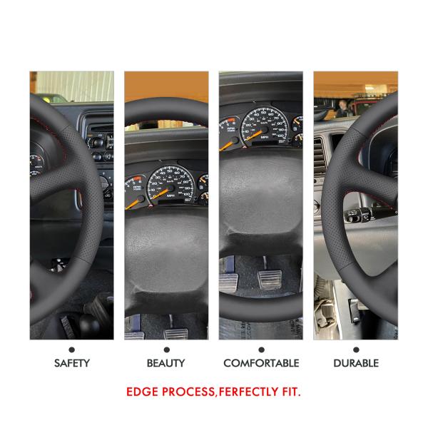 Hand sewing PU leather Steering Wheel Cover For Chevrolet Silverado 1500 1999-2002