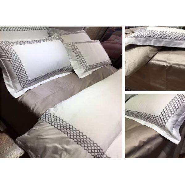 Embroidered Cotton Duvet Covers , Pretty White Duvet Covers And Shams