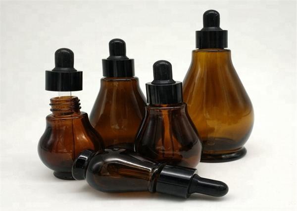 Amber Small Cosmetic Containers , Essential Oil / Brown Empty Cosmetic Containers