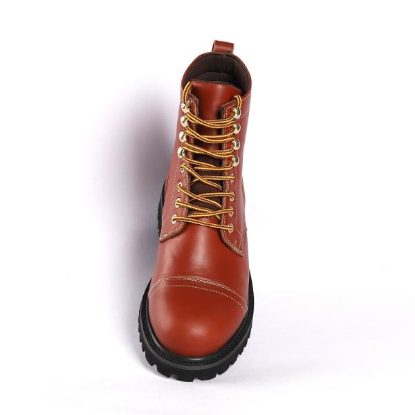 Nylon Fabric Steel Toe Safety Shoes Good Year Rubber Sole Smooth Cow Leather