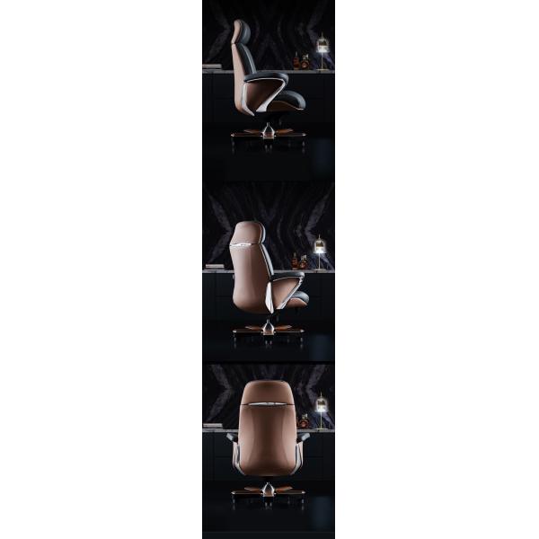 Adjustable Lifting Function Lift Chair Italian Light Luxury Leather Boss Office Chair