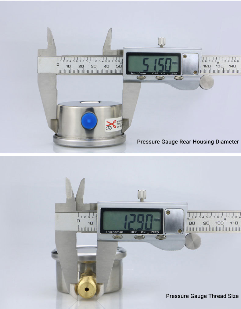 High Precision 50mm Copper Joint Manometer for 0-10 Bar Gas Pressure Zhejiang Produced