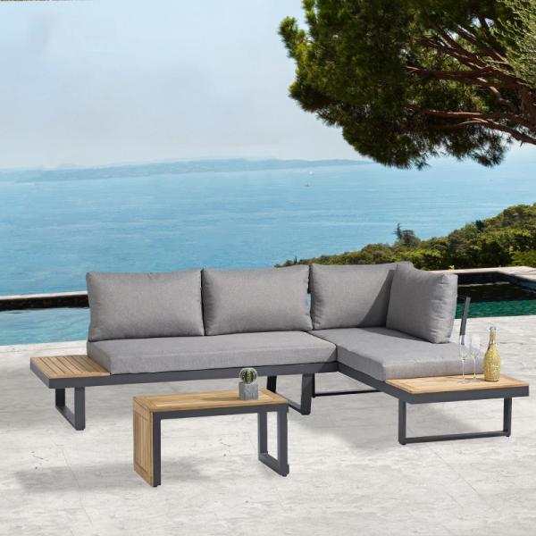 Modern Design Outdoor Garden Furniture Metal Aluminum Lounge Set for Patio Sofa