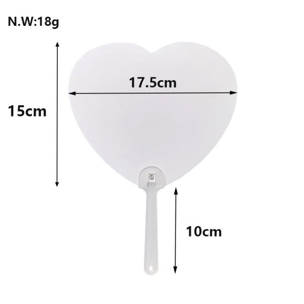 DIY Double-Sided Printed PET Plastic Sublimation Advertising Fan Promotional Gift Custom Hand Fans