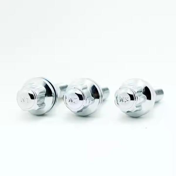 Nuts de rodillo de aluminio plateado con toma de corriente de rodillos de carreras 10.9 grado