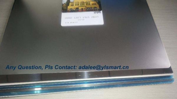 Grained Finish Card Lamination Steel Plate 1.0mm With Round Curved Corners MSP-GR