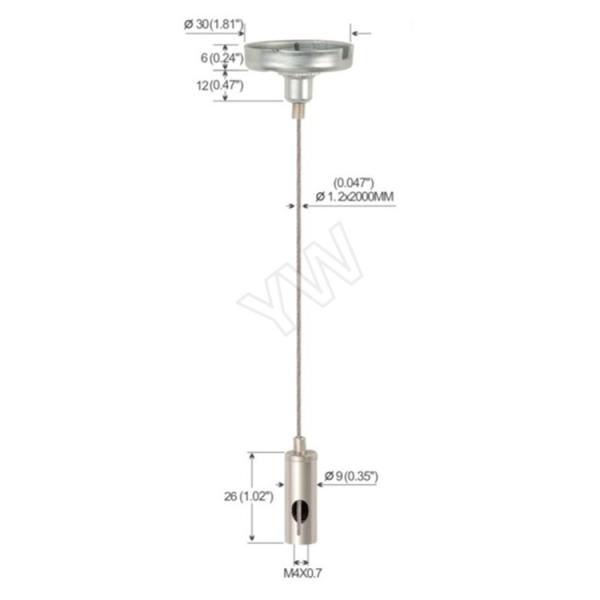 Системы подвеса провода освещения цвета сатинировки для вися светов панели