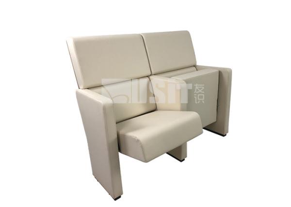 Auto Return Spring Padded Church Chairs With Alu Alloy Leg