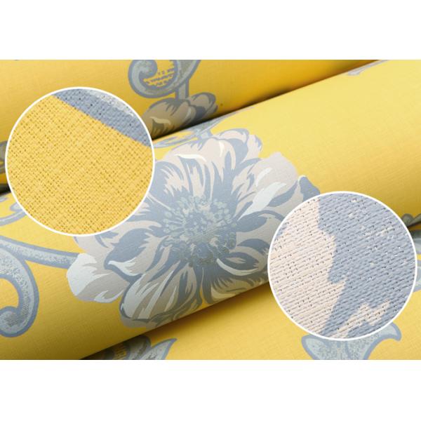 Modern Yellow Color Non Woven Wallpaper Washable For Livingroom , Size Customized