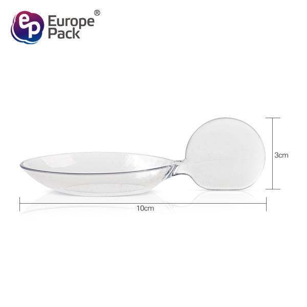 New arrival BPA free PS plastic fish style dessert spoon for restaurant