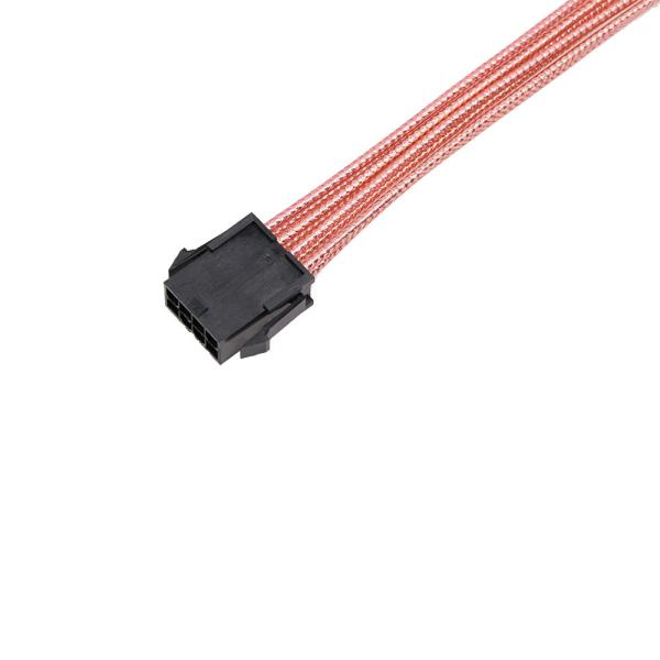 Single Bright braided cable  8 Pin to 8 (4+4 ) Pin EPS/CPU Power Supply Extension Cable 30CM