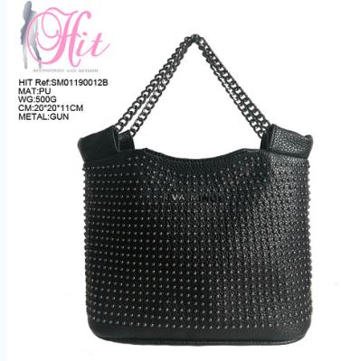 PU leather Women handbags shoulder crossbody ladies luxury bags with Metal chain belt