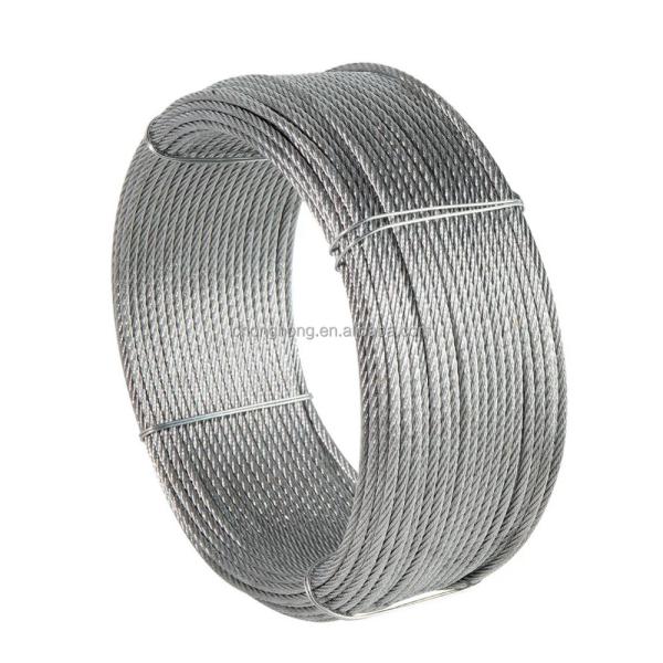 6X19 FC 8X19 6X7 FC IWRC 6X12 7FC 6X19 FC IWRC 6X24 7FC 6X37 Non-Alloy Galvanized Steel Wire Rope for Tough Construction