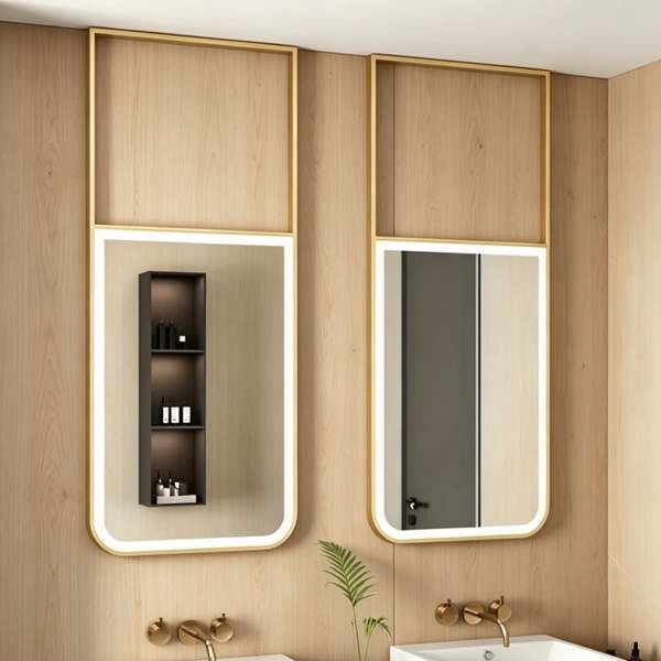 Multi Frame Steam Proof Oval Square Bathroom LED Mirror For Vanity Anti Corrosion