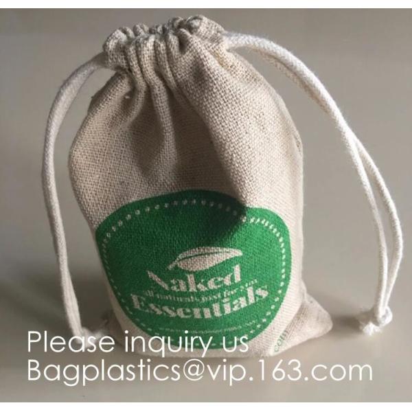 Candy Gift Pouch Bags with String Birthday Wedding Party Gift Jewlery Pouches Party Favor Jute Gift Bags Brown with Whit