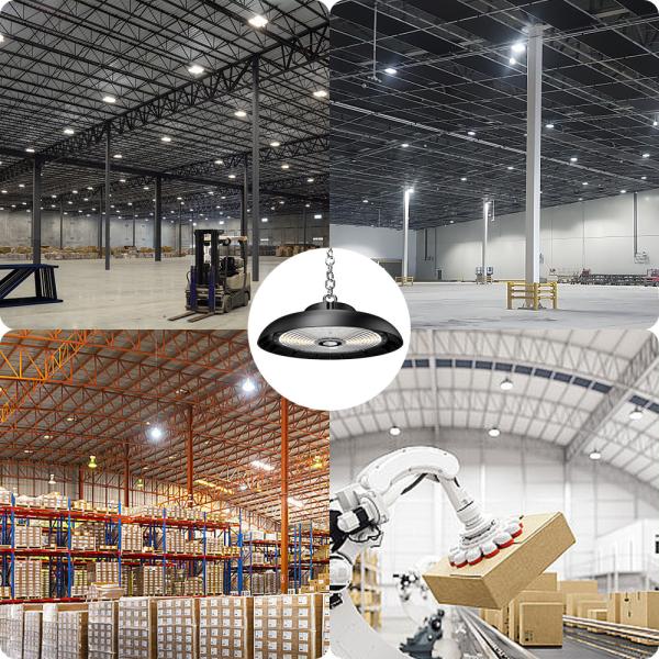 Salles de sport 50w 100w 150w 200w 300w Aluminium industriel Dimmable résistant à l'explosion IP65 OVNI LED High Bay Light