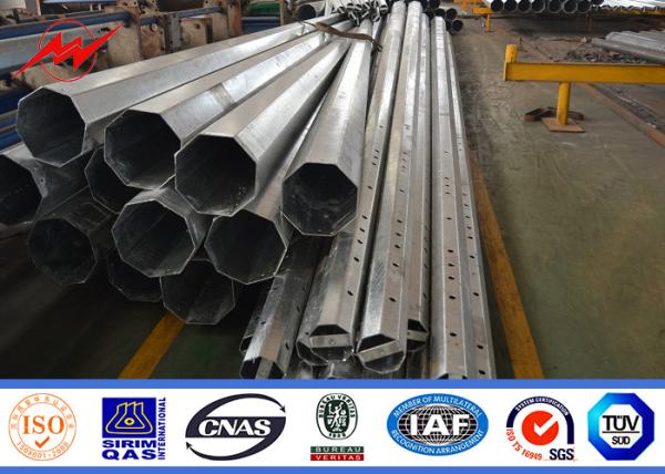 Electrical Steel Tubular Transmission Line Pole With Power Equipment