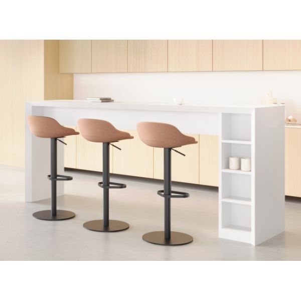 Adjustable Commercial Swivel Bar Stool Metal Base For Restaurants Hotel Lounges