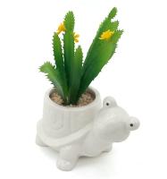 Vente à chaud sur mesure en pierre blanche succulente 3D Escargot en forme de fleur