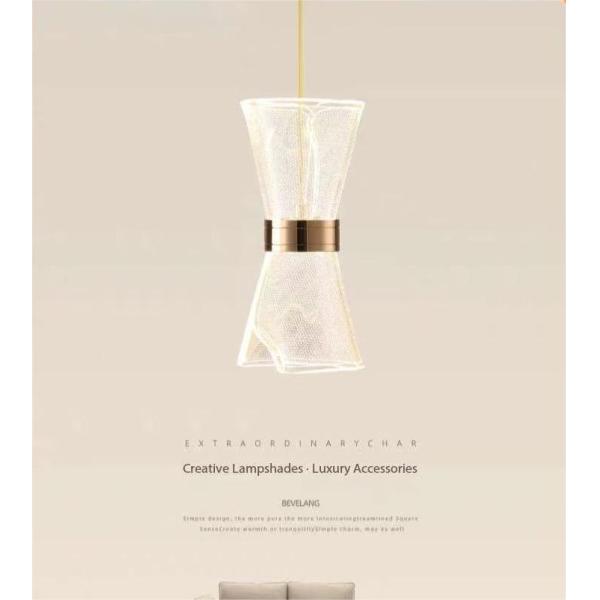 Modern Living Room Led Mounted Lamp Bright Transparent Bedroom Bedside Decoration Acrylic Pendant Light