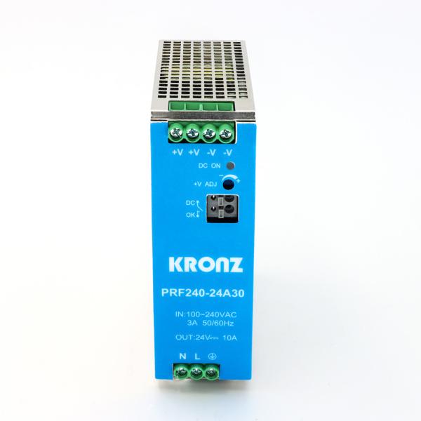 240W AC/DC Industrial Power Supplies Active PFC Rail Mounted