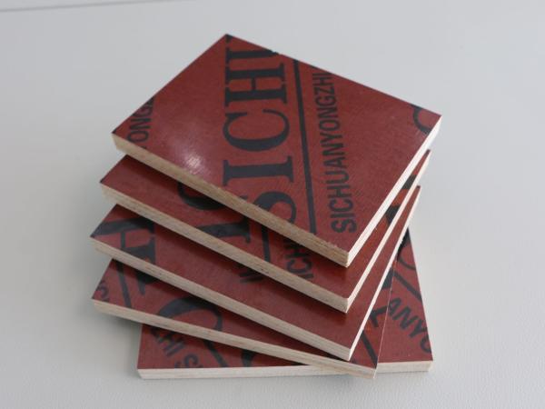 Square Red Faced Plywood , 27Mm Formwork Film Coated Plywood For Building And House