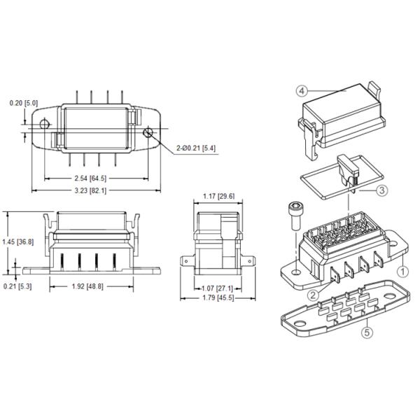 Держатель 4 плавких частей предохранителя автомобиля путей выхода входного сигнала 4 автоматический на ATC 257 ATO взрыватель 287 лезвий